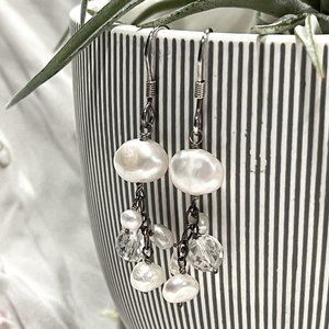 Silpada Sterling Silver Simply Irresistible Pearl Quartz Earrings W0978